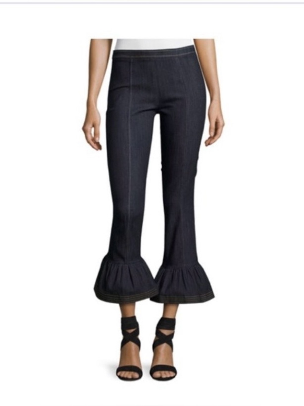 Cinq a Sept - Ciela Cropped Flare Pant - Indigo Size 4 -